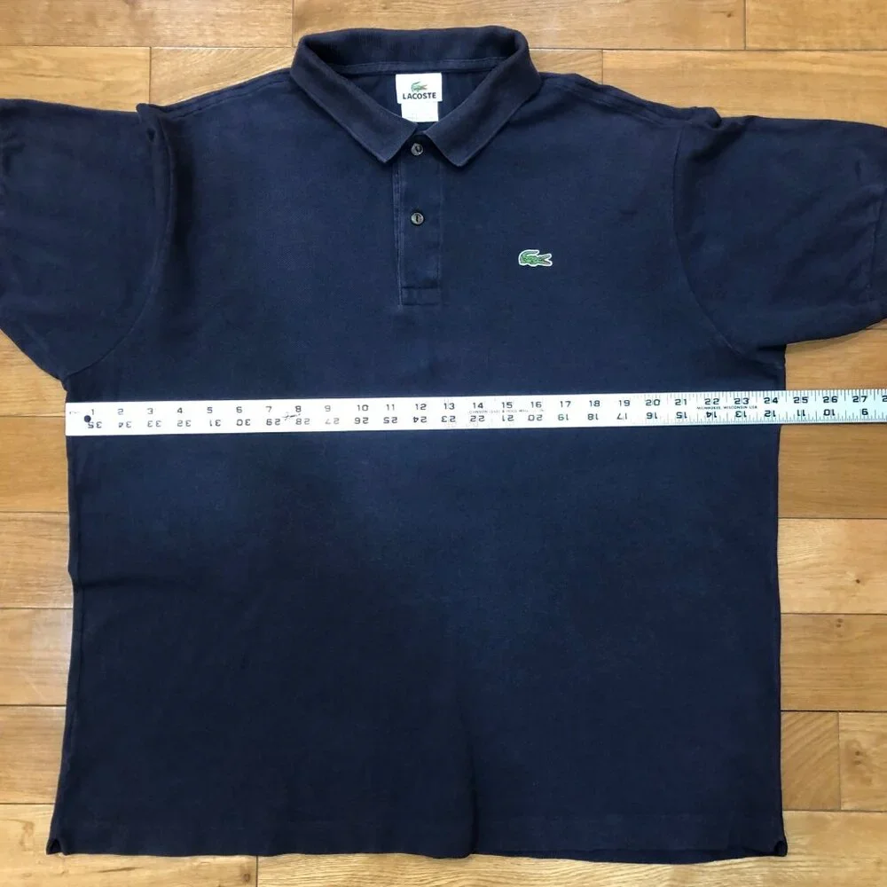 Lacoste Devanlay 100% Cotton Polo Shirt Navy Short Sleeve Size 7 (USA 2XL) - Picture 5 of 9